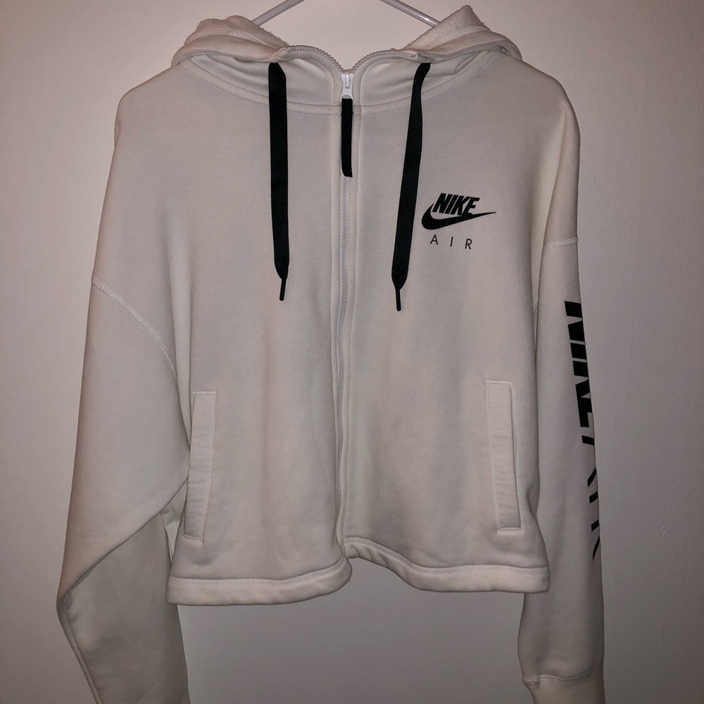 Nike air cropped zip up hoodie